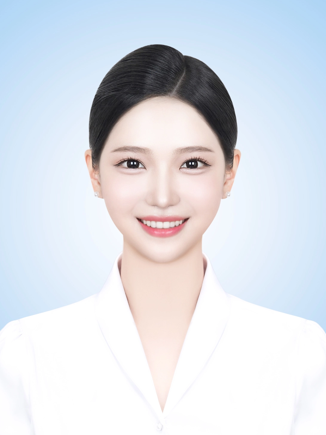 승무원사진 배경샘플 14 · 항공사 지원용 연한 단색