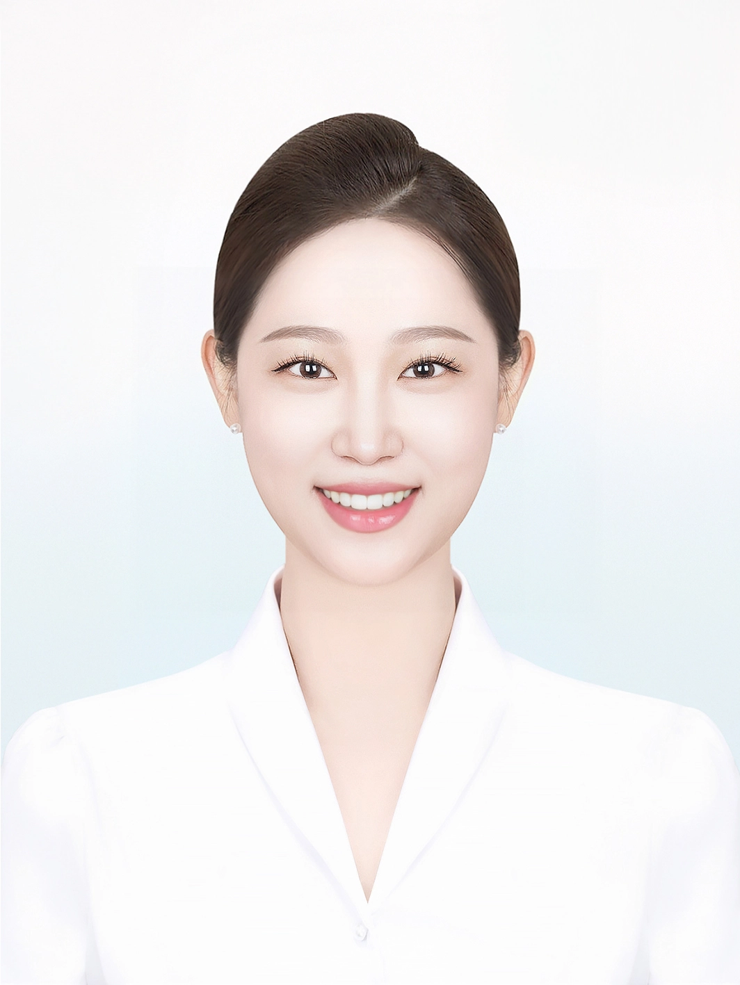 증명사진 완성샘플 240 · 배경까지 정리를 마친 결과물