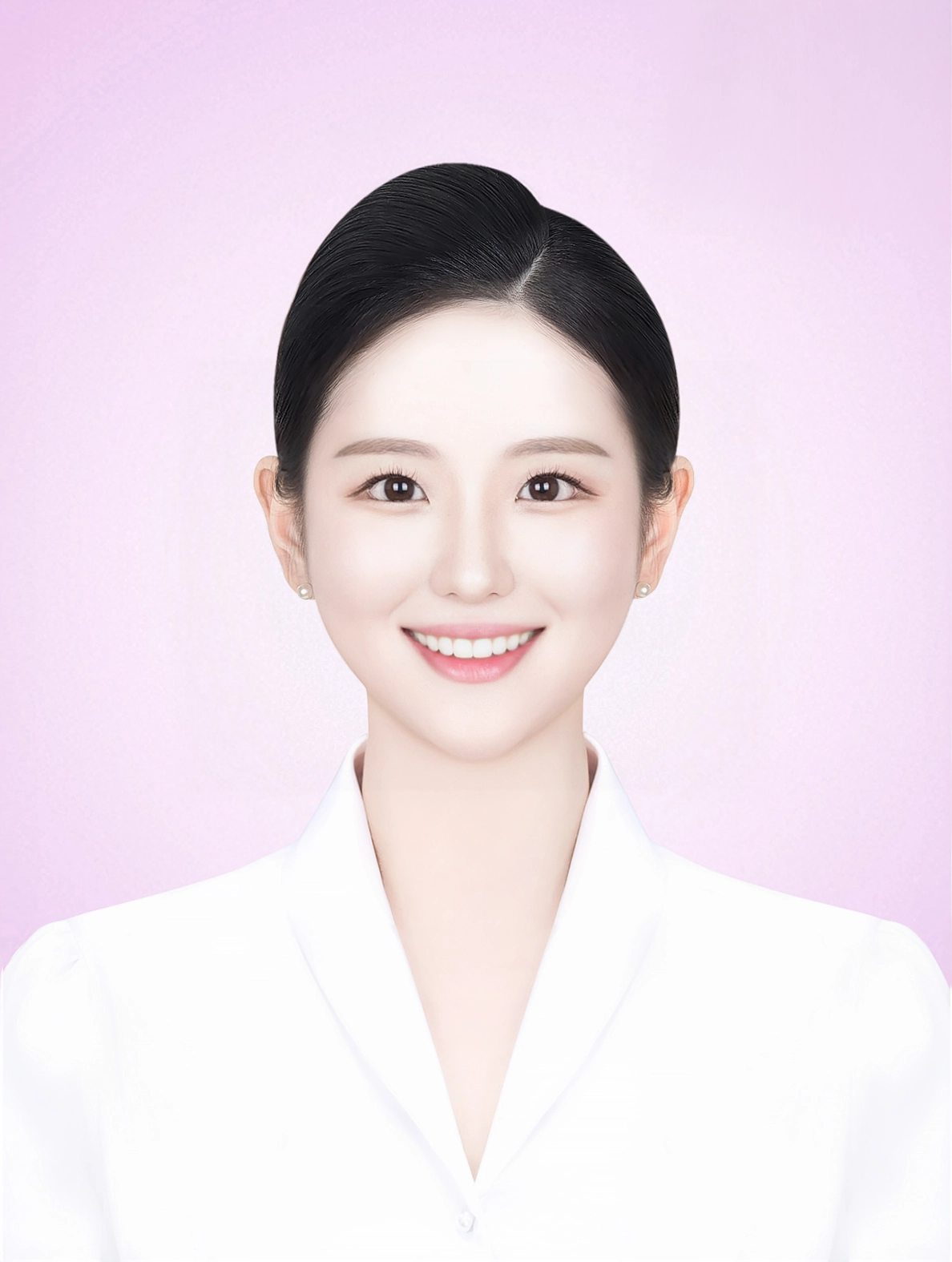 승무원 취업사진 333 · 헤어와 메이크업을 리터칭으로 완성